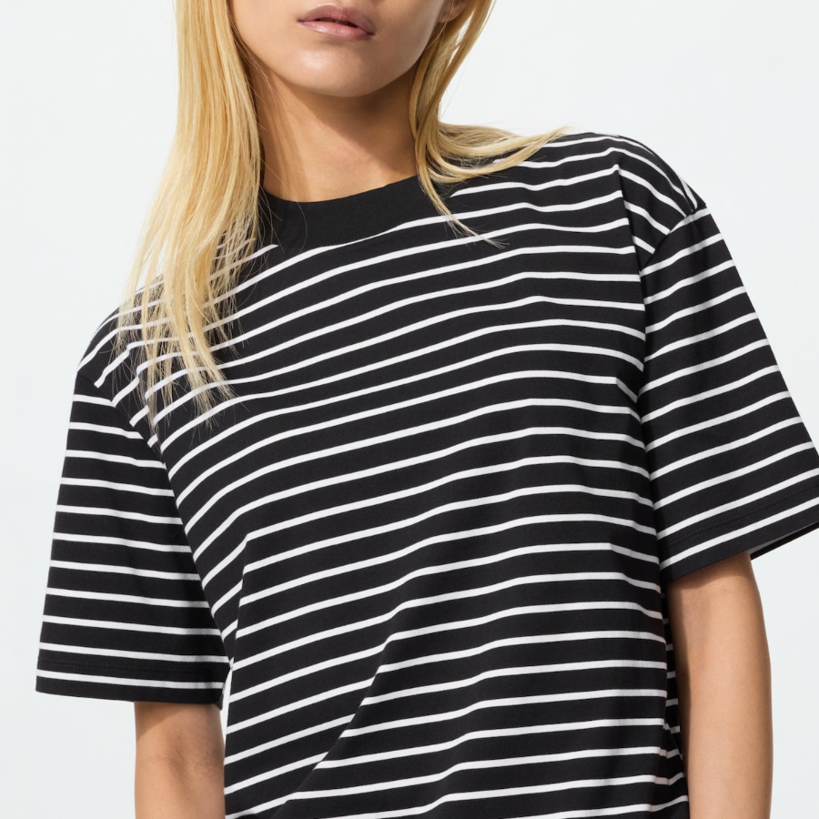 UNIQLO AIRism Cotton T Stripe — женская футболка
