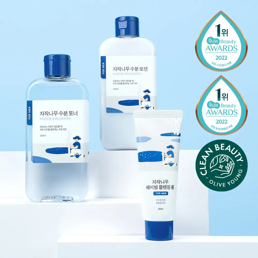 Набор Round Lab For Men Birch Juice пенка для умывания 40 мл, набор из 2 шт.