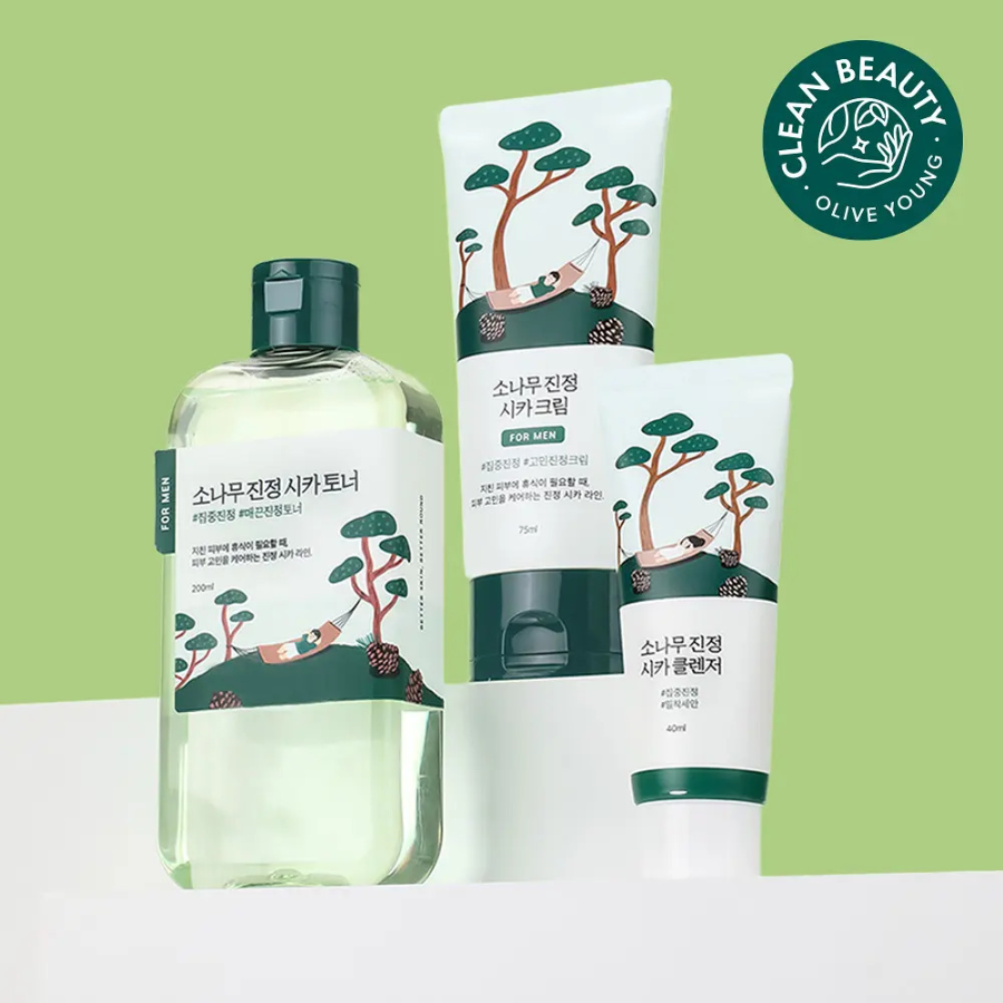 Набор Round Lab For Men Pine Cica тонер 40 мл, набор из 2 шт.
