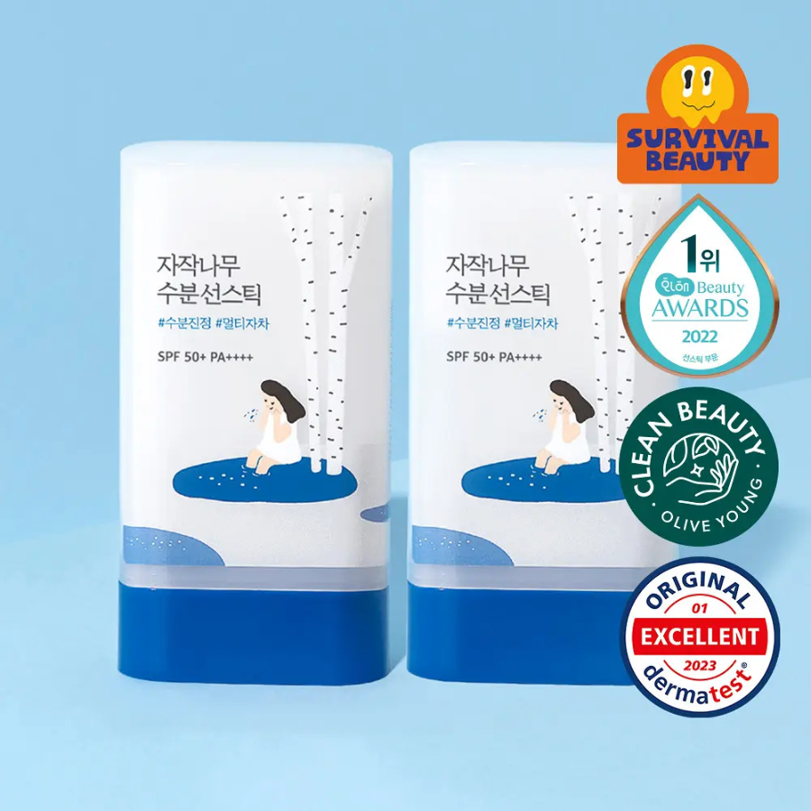 Набор Round Lab Birch Juice солнцезащитный стик 19 г, двойной набор