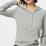 UNIQLO Hooded Rib T с длинным рукавом — женская одежда