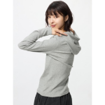 Uniqlo Hooded Rib T с длинным рукавом