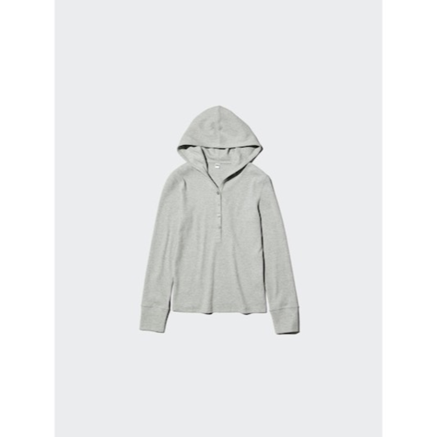 Uniqlo Hooded Rib T с длинным рукавом