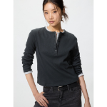 Uniqlo Rib Henley Neck T с длинным рукавом