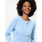 Uniqlo Rib Henley Neck T с длинным рукавом