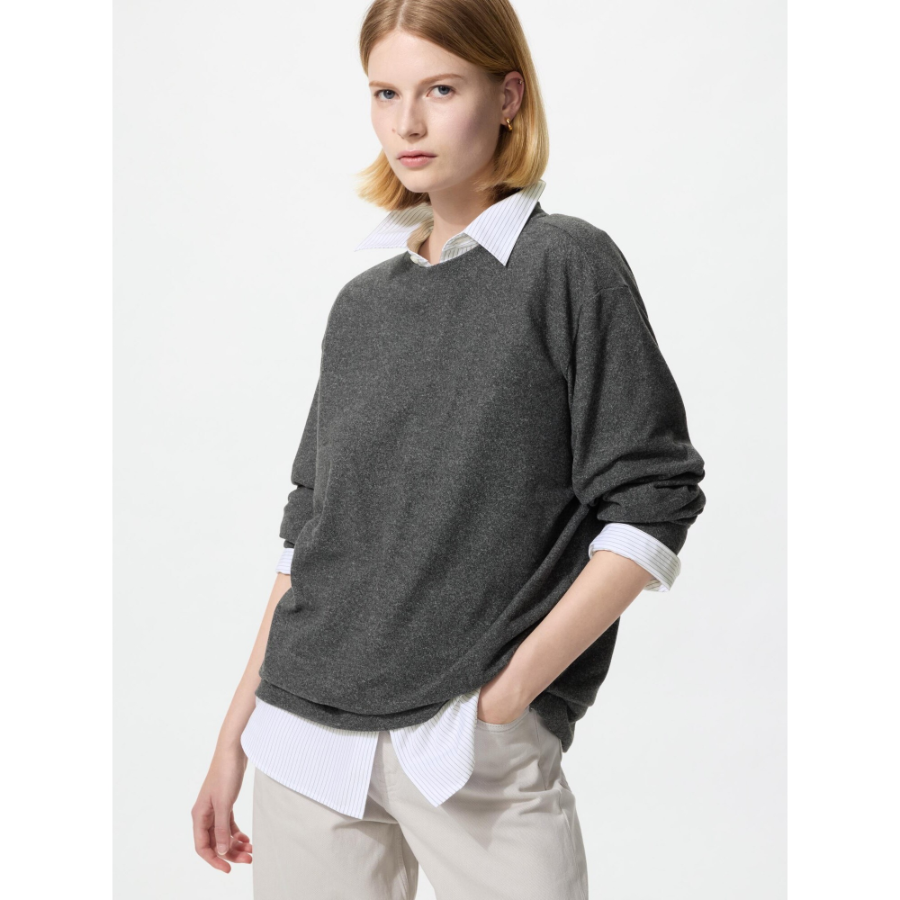 Uniqlo Soft Knit Fleece Crew Neck T