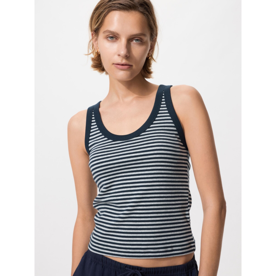 Uniqlo Soft Rib Tank Top Stripe
