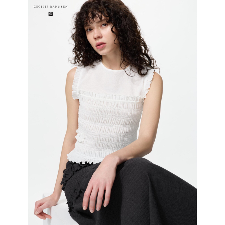 Uniqlo Shirring Sleeveless Top