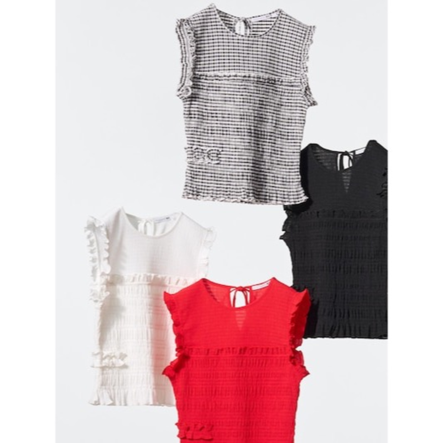 Uniqlo Shirring Sleeveless Top