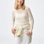 Uniqlo Soft Sheer Crew Neck T Long Sleeve