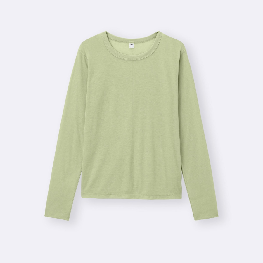 Uniqlo Soft Sheer Crew Neck T Long Sleeve