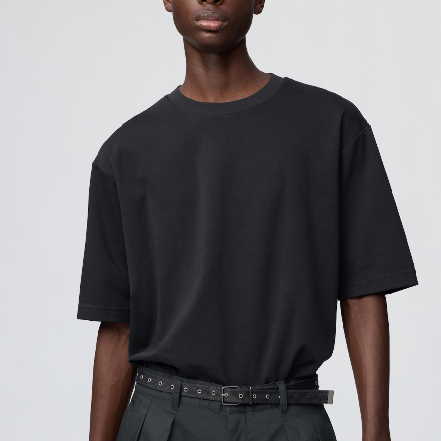 Uniqlo AIRism Cotton Oversized Crew Neck T (Short Sleeve)