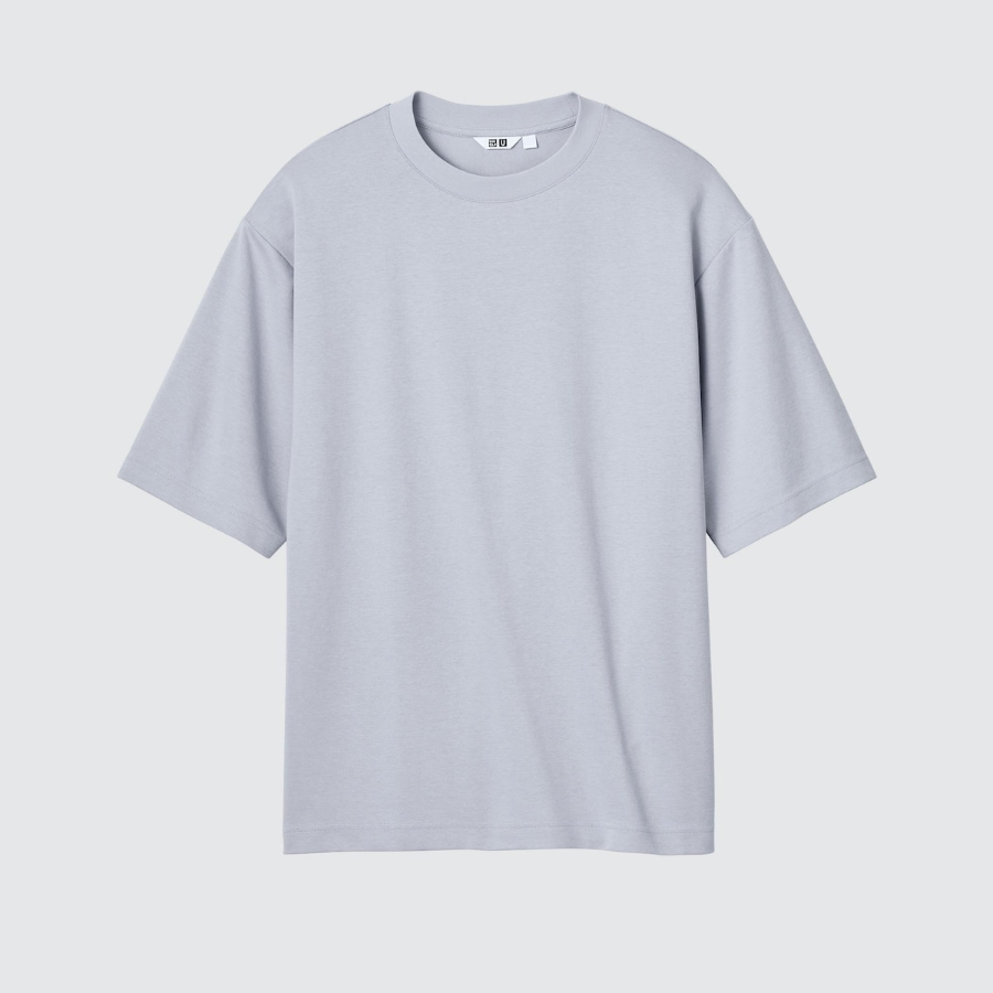 Uniqlo AIRism Cotton Oversized Crew Neck T (Short Sleeve)