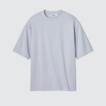 Uniqlo AIRism Cotton Oversized Crew Neck T (Short Sleeve)