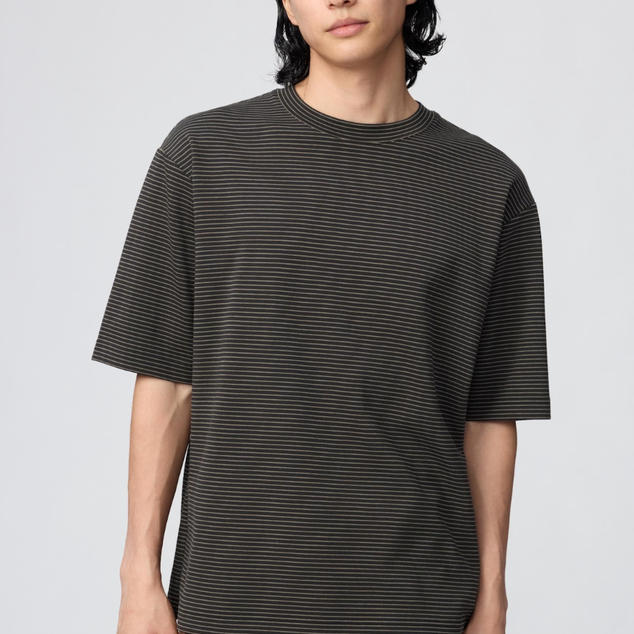 Uniqlo AIRism Cotton Oversized Striped T
