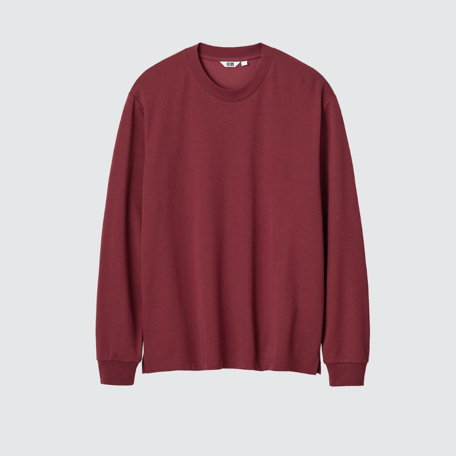 Uniqlo AIRism Cotton Crew Neck T Long Sleeve