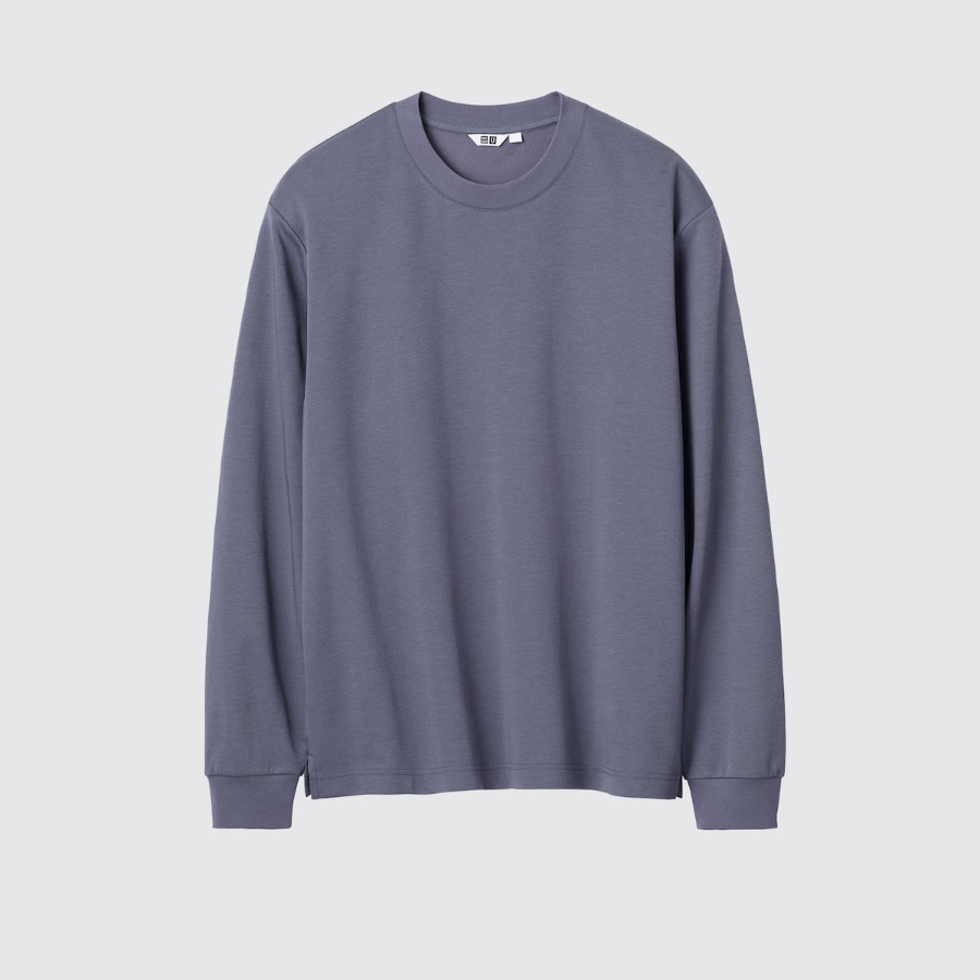 Uniqlo AIRism Cotton Crew Neck T Long Sleeve