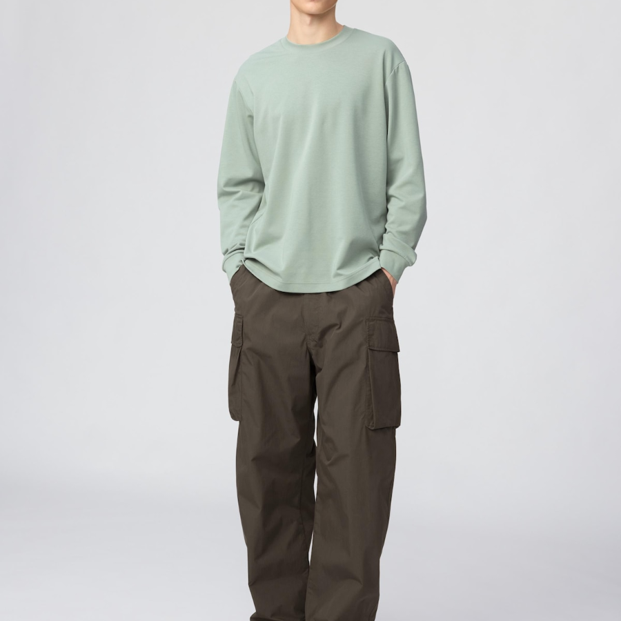 Uniqlo AIRism Cotton Crew Neck T Long Sleeve