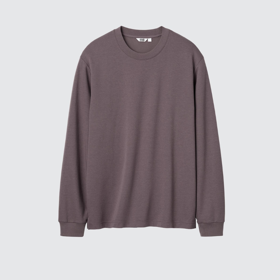 Uniqlo AIRism Cotton Striped T Long Sleeve