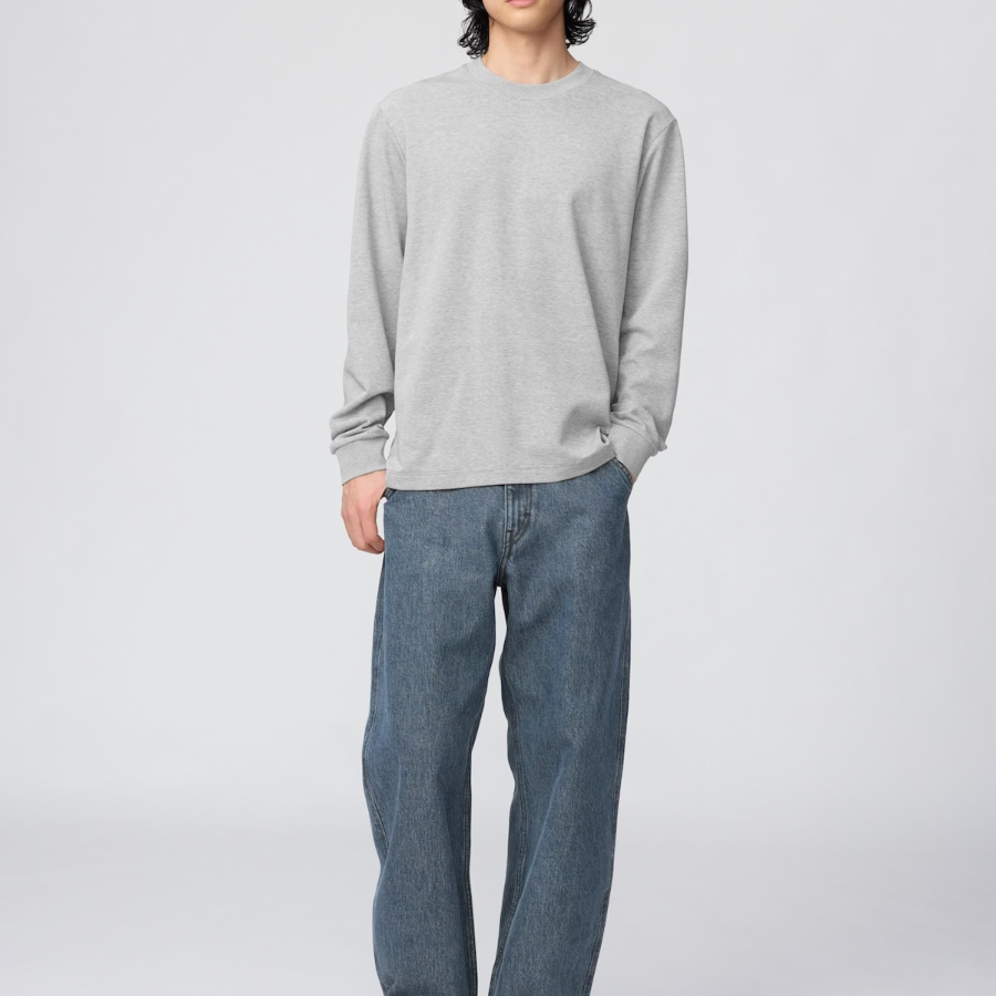 Uniqlo AIRism Cotton Striped T Long Sleeve