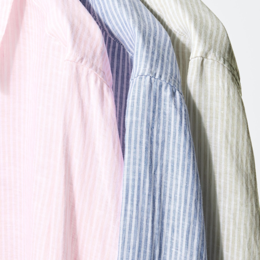 Uniqlo Premium Linen Shirt Striped A