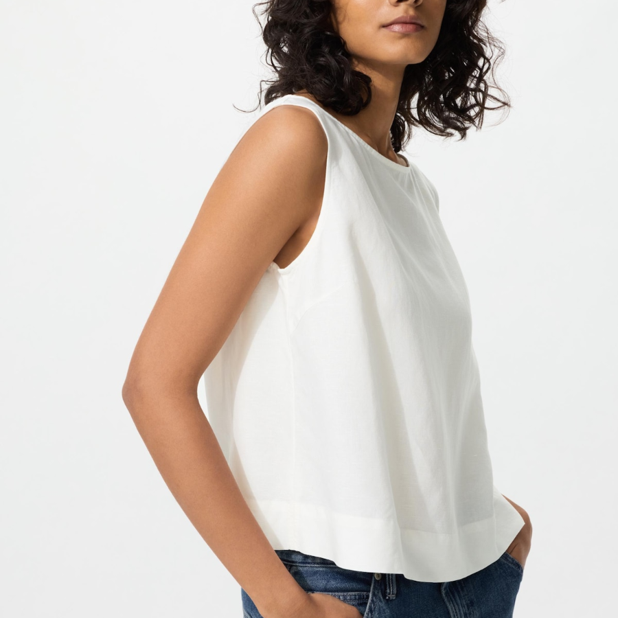 Uniqlo Linen Blend Blouse (Sleeveless)