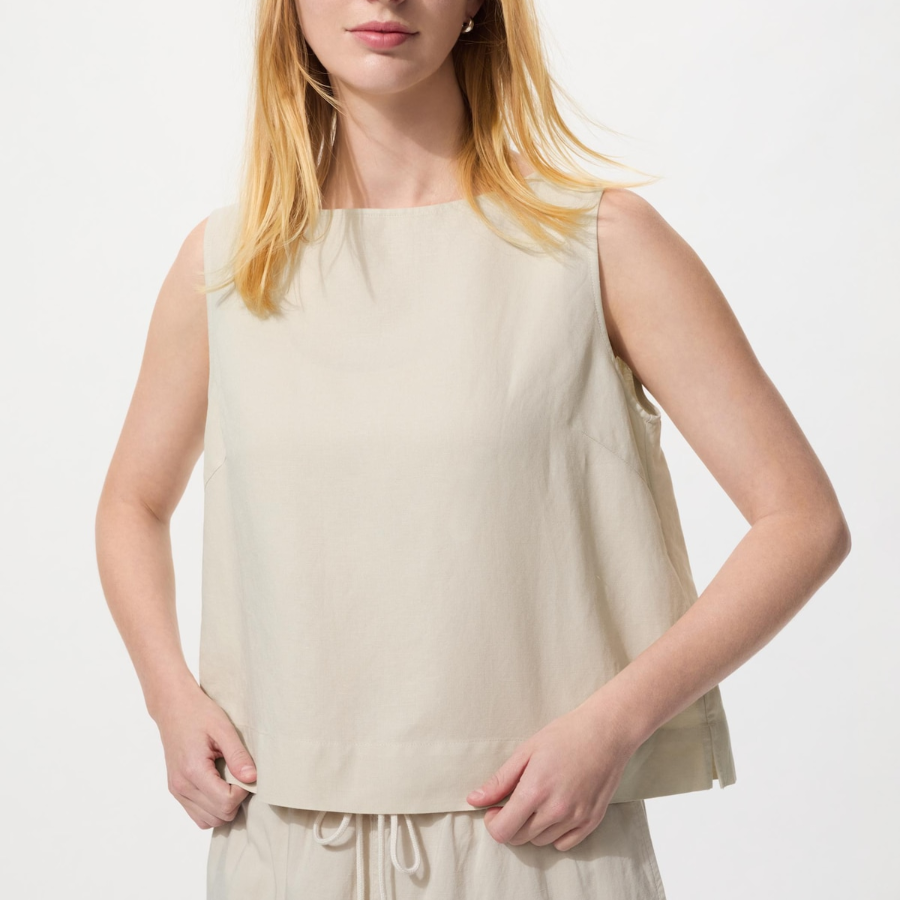 Uniqlo Linen Blend Blouse (Sleeveless)