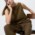 Uniqlo Linen Blend Blouse (Sleeveless)
