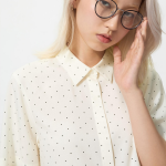Uniqlo Rayon Blouse Short Sleeve Dot