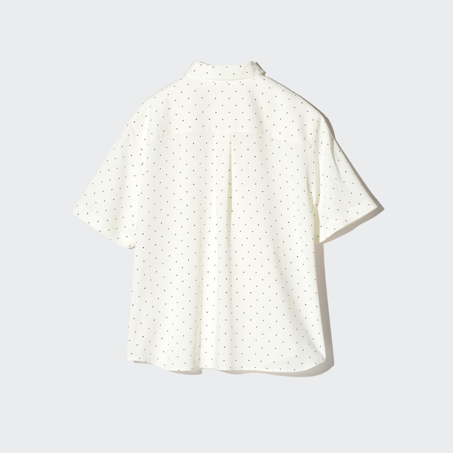 Uniqlo Rayon Blouse Short Sleeve Dot
