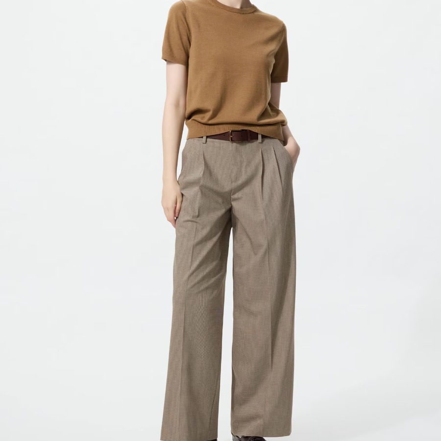 Uniqlo Merino Crew Neck Short Sleeve Sweater