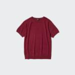 Uniqlo Шерстяной свитер с круглым вырезом и короткими рукавами