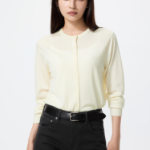 Uniqlo Мериносовый кардиган с круглым вырезом