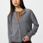 Uniqlo Мериносовый кардиган с круглым вырезом