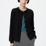 Uniqlo Мериносовый кардиган с круглым вырезом