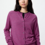 Uniqlo Мериносовый кардиган с круглым вырезом