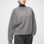 Uniqlo Хлопковый свитер с круглым вырезом