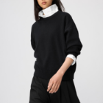 Uniqlo Хлопковый свитер с круглым вырезом