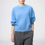 Uniqlo Хлопковый свитер с круглым вырезом