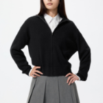 Uniqlo Кардиган из гладкого хлопка на молнии