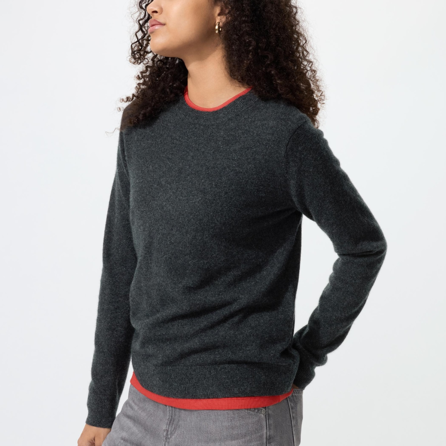 Uniqlo Кашемировый свитер с круглым вырезом