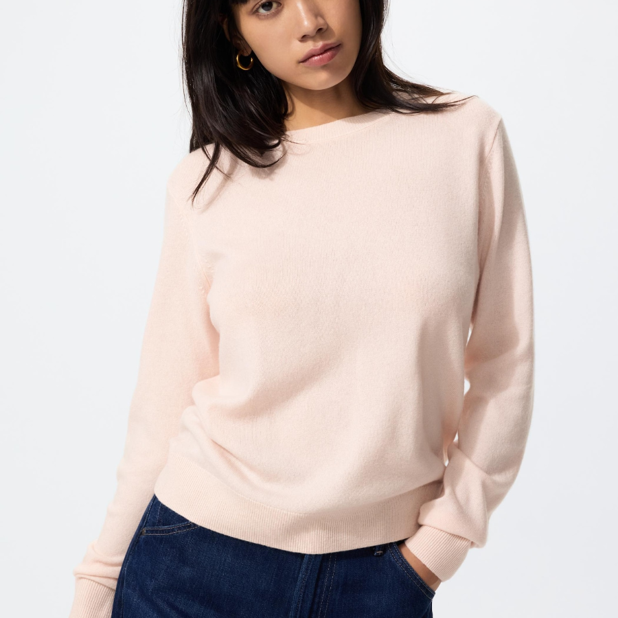 Uniqlo Кашемировый свитер с круглым вырезом