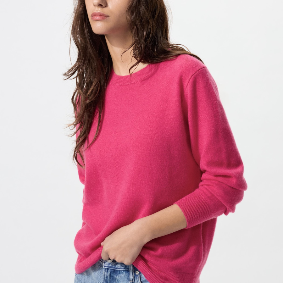 Uniqlo Кашемировый свитер с круглым вырезом