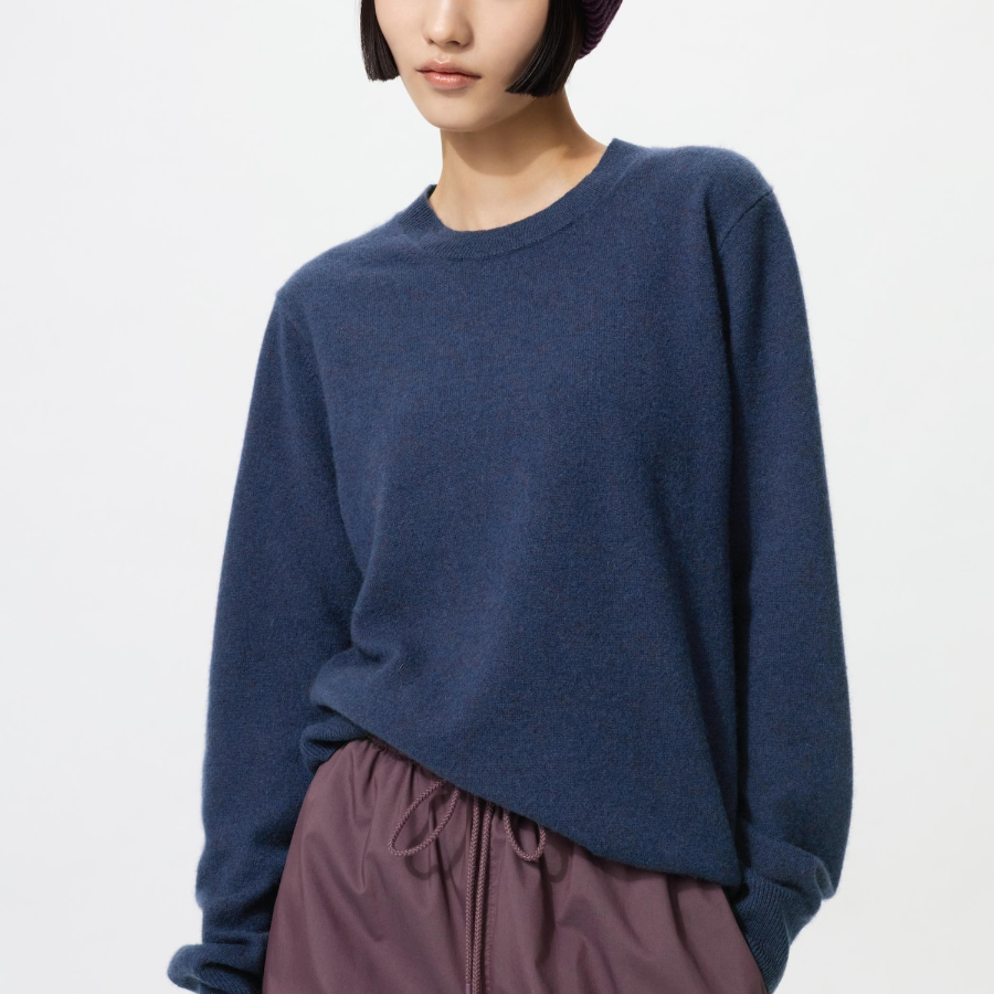 Uniqlo Кашемировый свитер с круглым вырезом