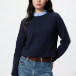 Uniqlo Кашемировый свитер с круглым вырезом