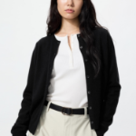 Uniqlo Кашемировый кардиган с круглым вырезом