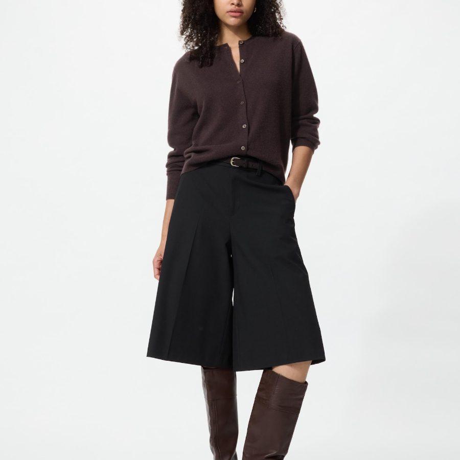 Uniqlo Кашемировый кардиган с круглым вырезом