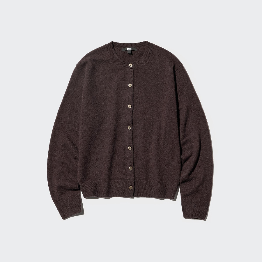 Uniqlo Кашемировый кардиган с круглым вырезом