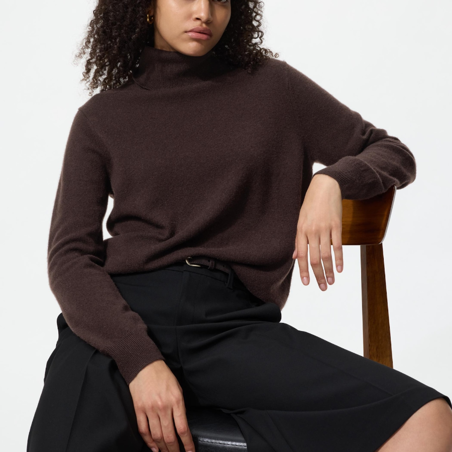 Uniqlo Кашемировый свитер-водолазка