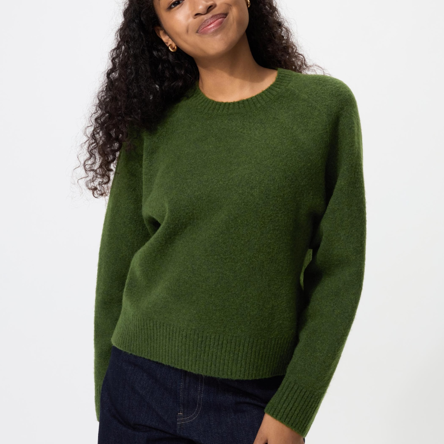 Uniqlo Свитер из пряжи «суфле» с круглым вырезом